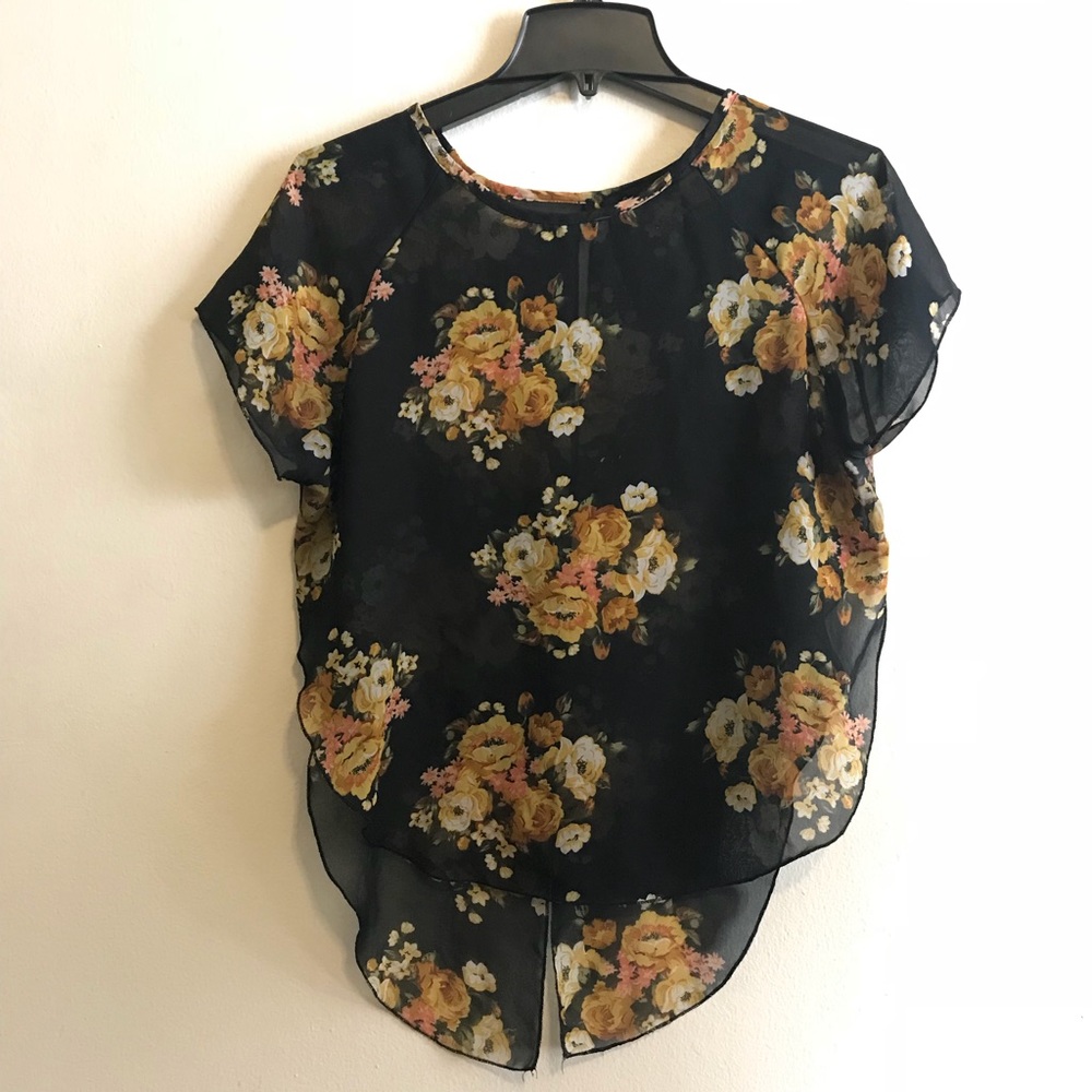 High Low Floral Summer Shirt